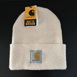 NWT Carhartt Unisex Pink Knit Cuffed Beanie Winter Hat Cap A18-P31